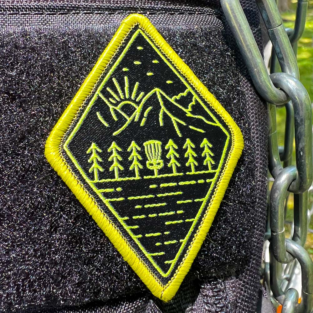 Disc Golf Pins | Green and Black Diamond Disc Golf Patches™