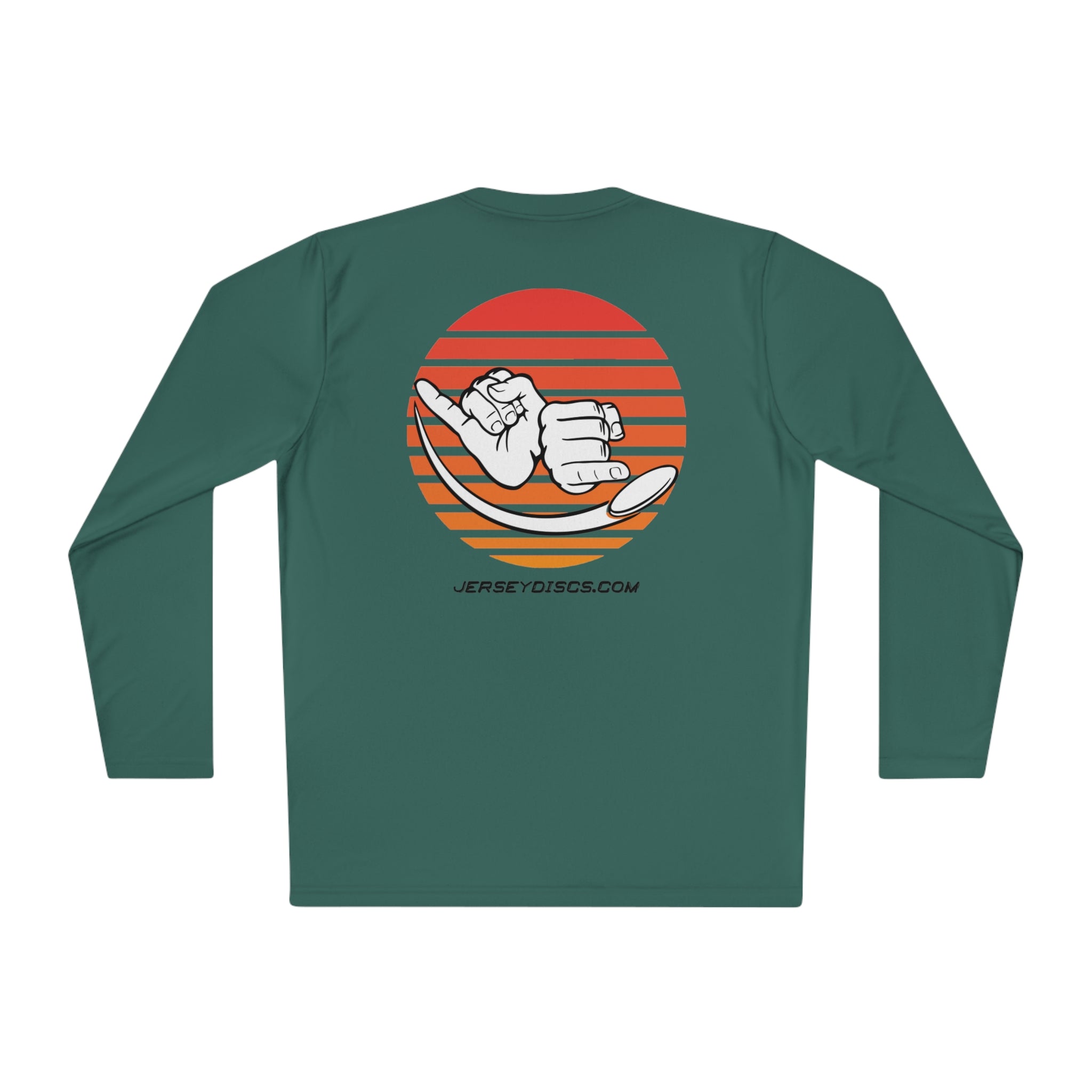 Jersey Discs Sunset Logo Unisex Lightweight Long Sleeve Tee