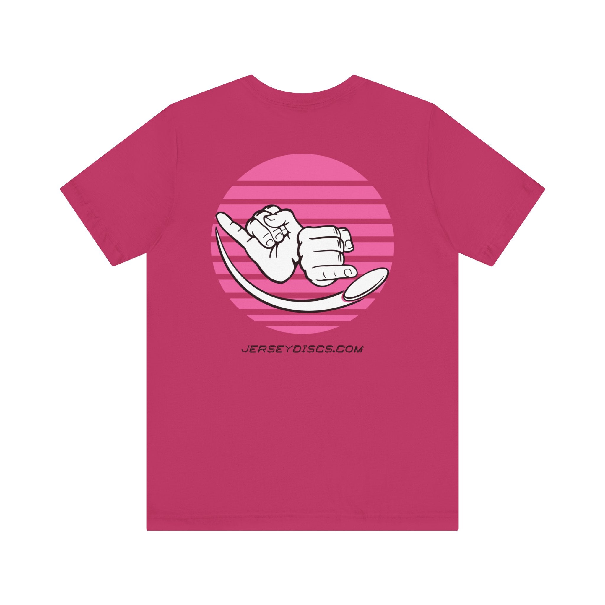 Jersey Discs Pink Sunset Logo Unisex Jersey Short Sleeve Tee