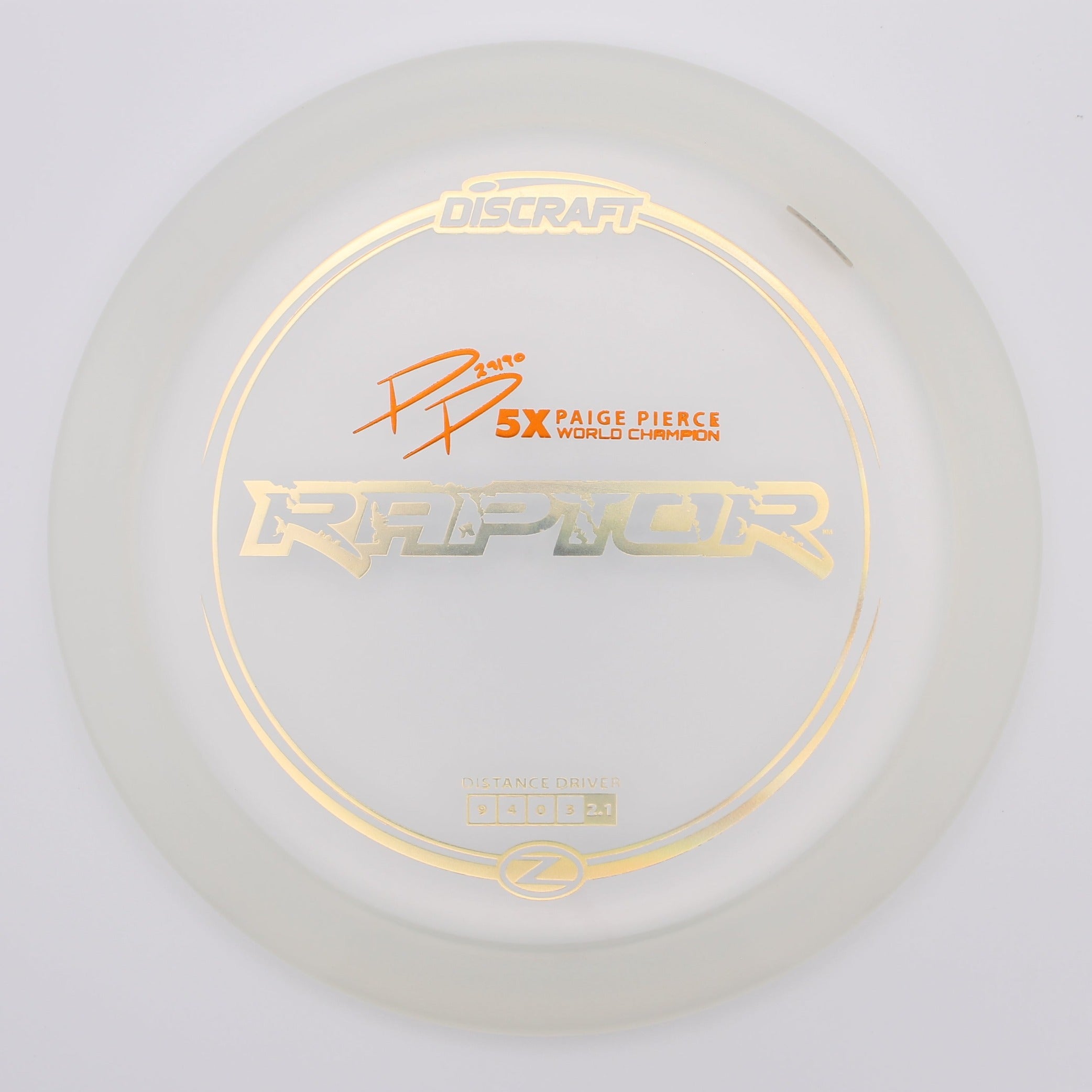 Discraft Fairway Driver Raptor Z-Line 5x Paige Pierce Signature Series