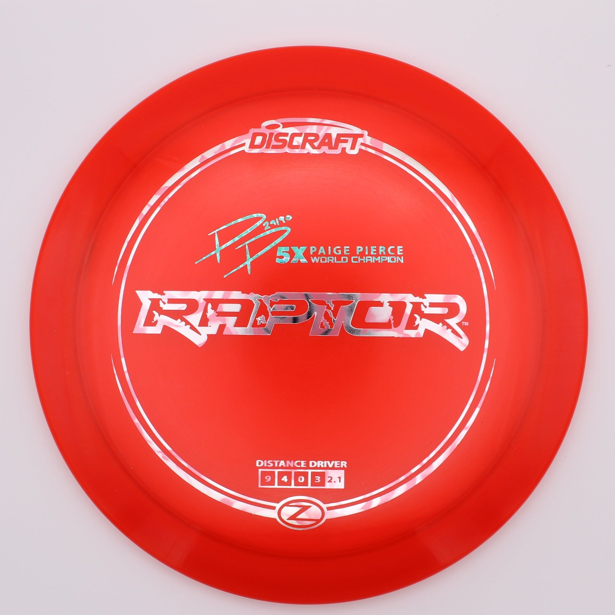 Discraft Fairway Driver Raptor Z-Line 5x Paige Pierce Signature Series