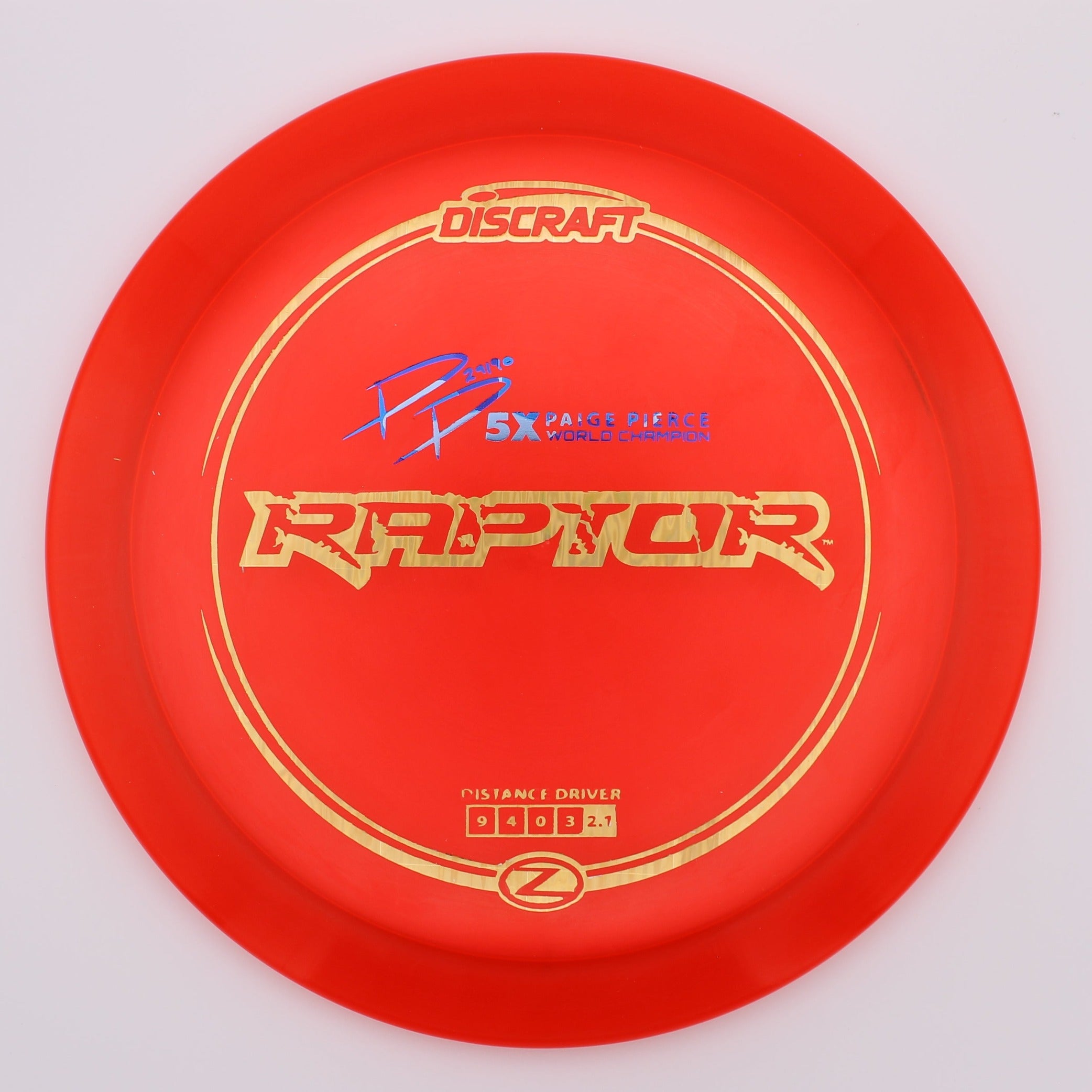 Discraft Fairway Driver Raptor Z-Line 5x Paige Pierce Signature Series