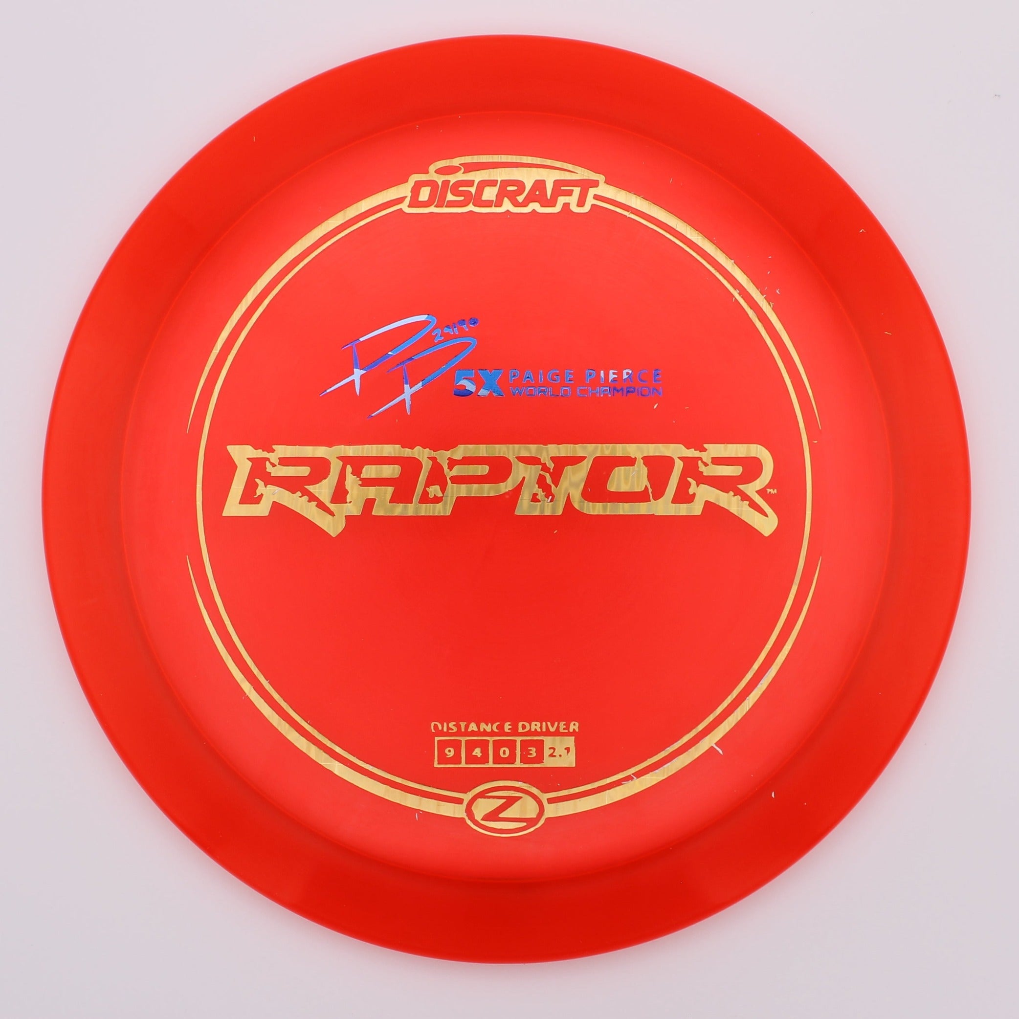 Discraft Fairway Driver Raptor Z-Line 5x Paige Pierce Signature Series