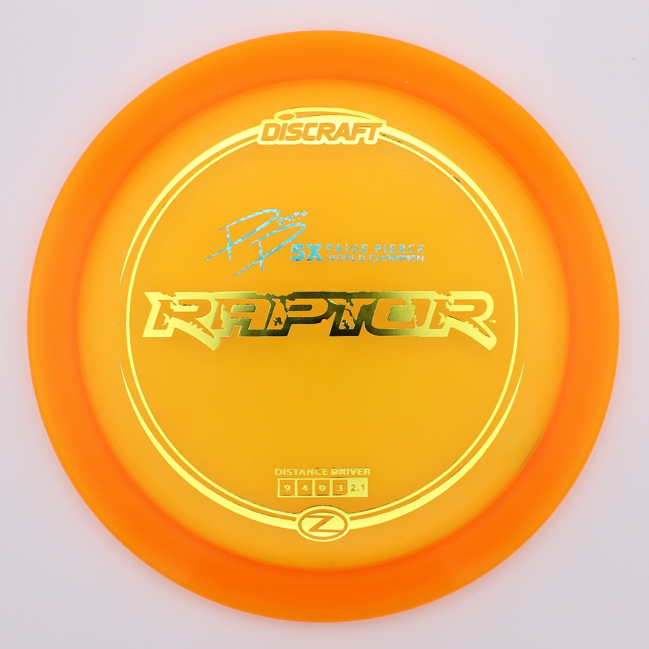 Discraft Fairway Driver Raptor Z-Line 5x Paige Pierce Signature Series