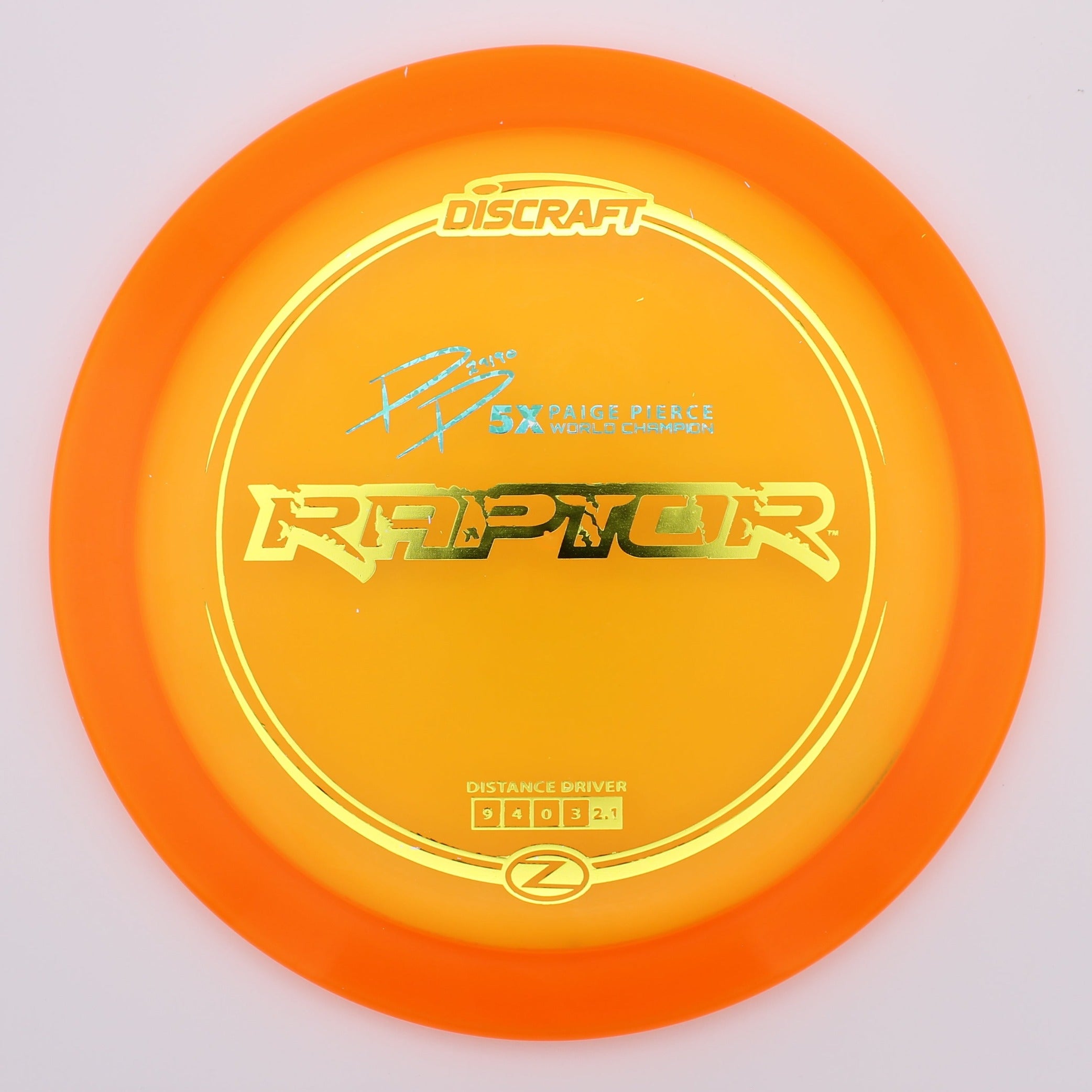 Discraft Fairway Driver Raptor Z-Line 5x Paige Pierce Signature Series