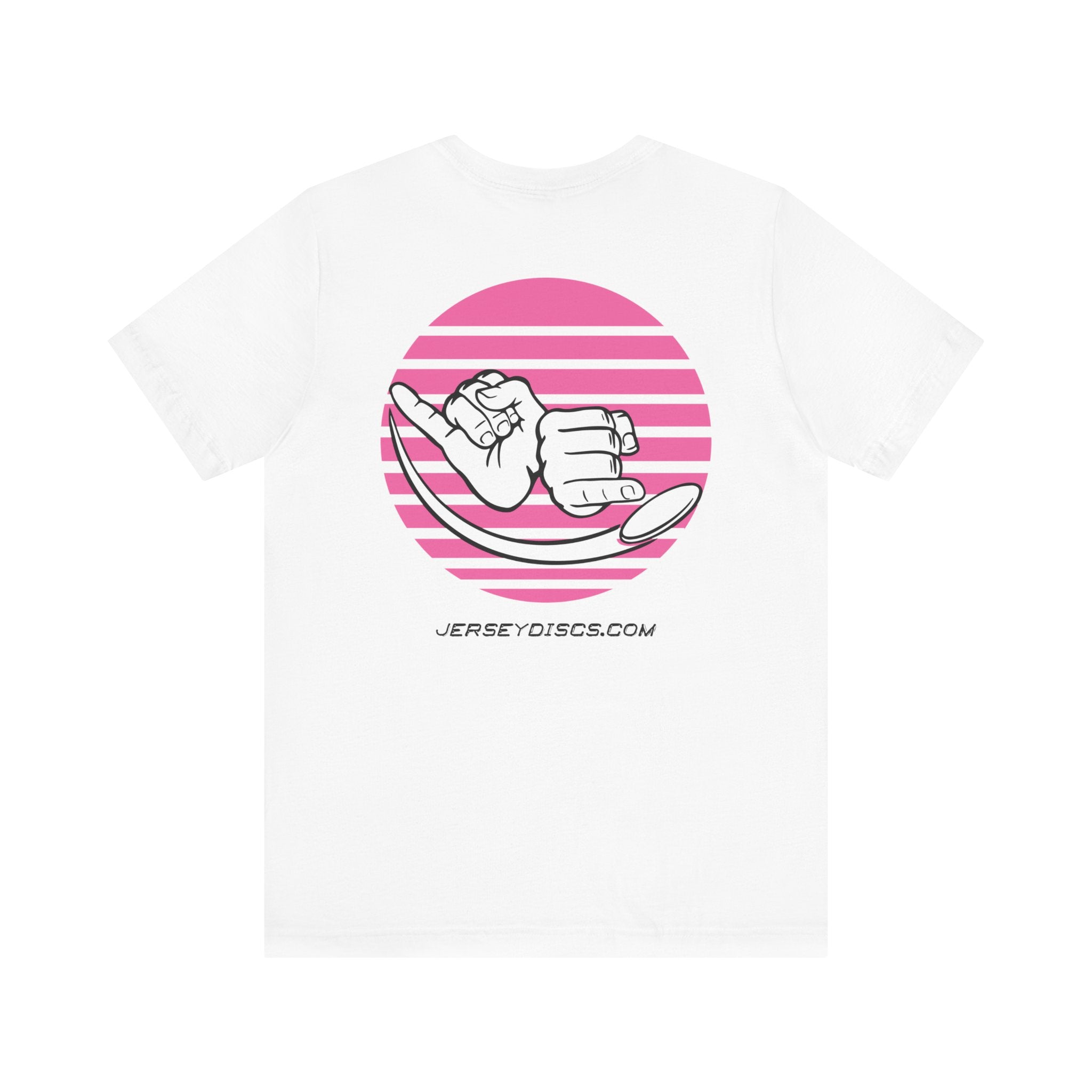 Jersey Discs Pink Sunset Logo Unisex Jersey Short Sleeve Tee