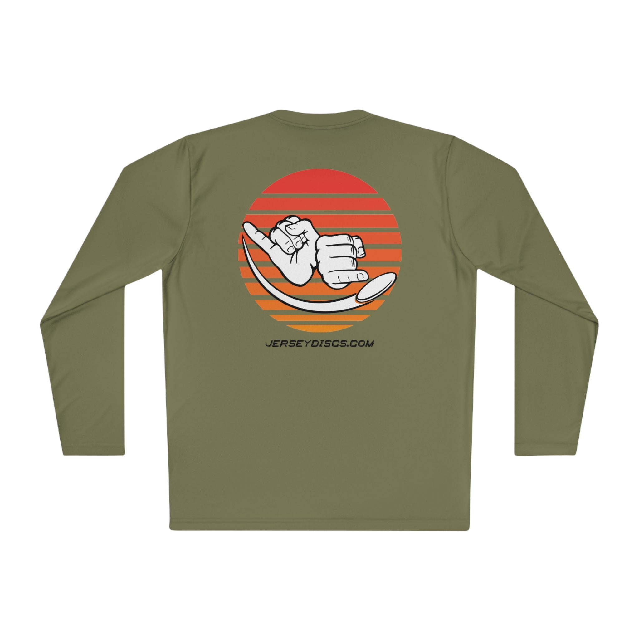 Jersey Discs Sunset Logo Unisex Lightweight Long Sleeve Tee