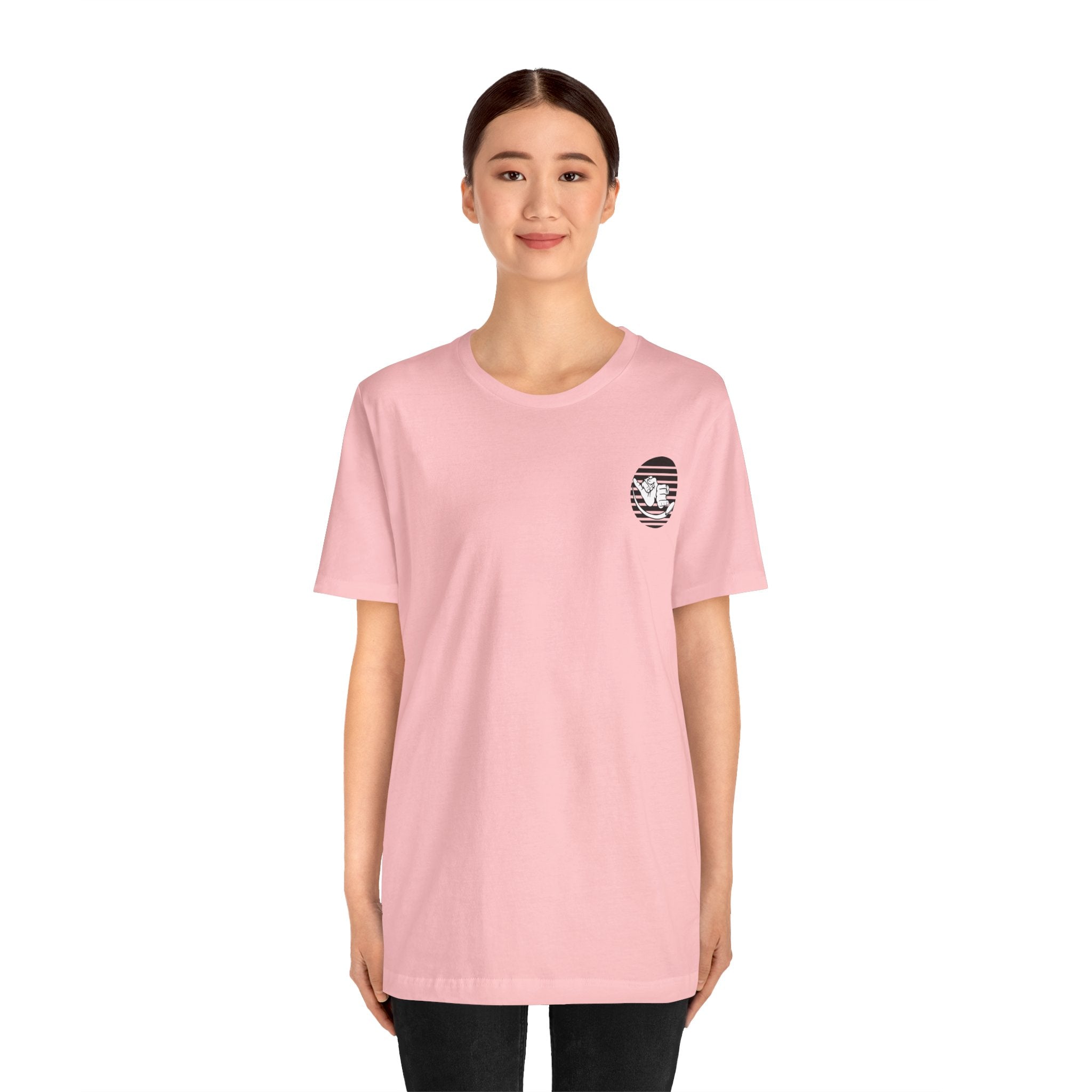 Jersey Discs Pink Sunset Logo Unisex Jersey Short Sleeve Tee