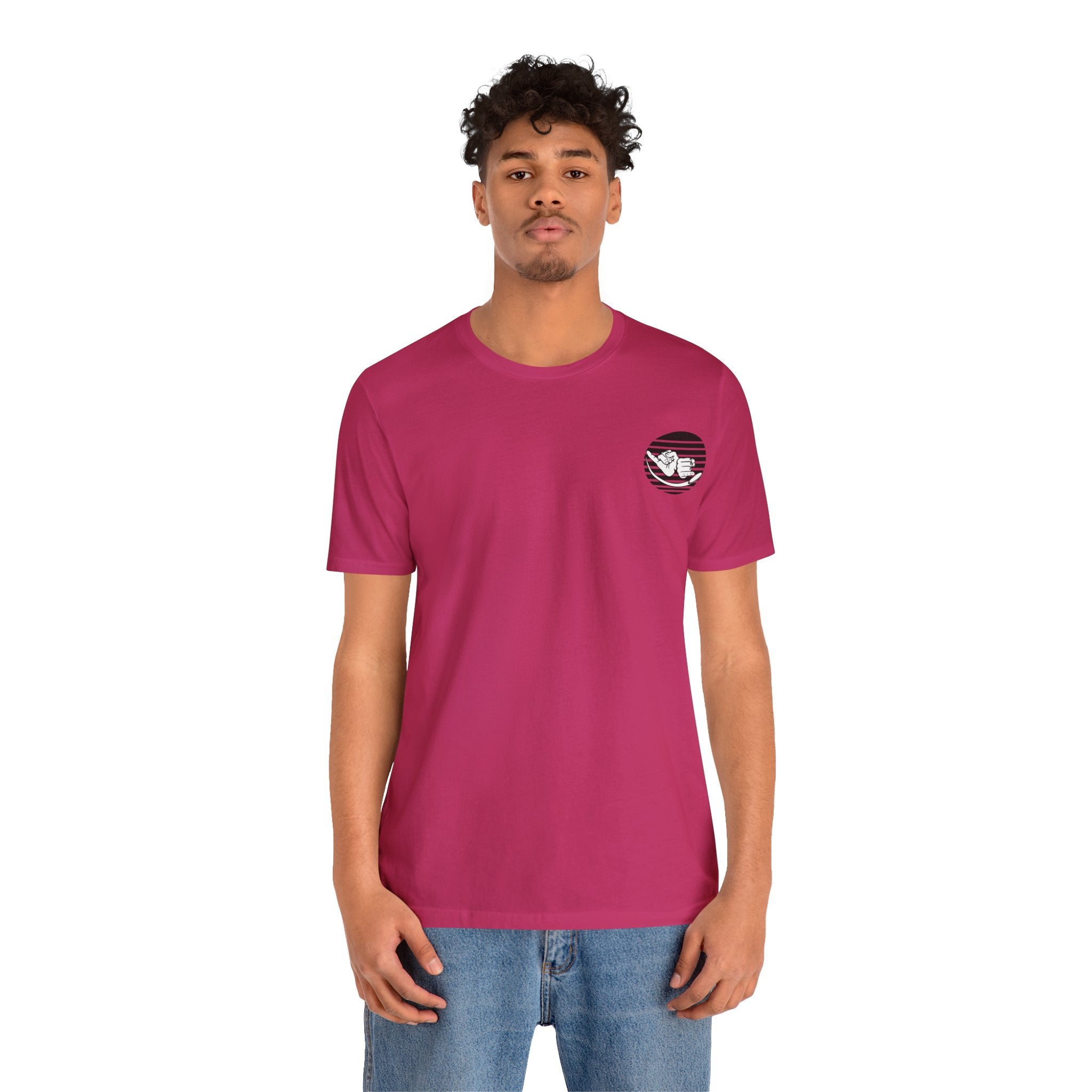 Jersey Discs Pink Sunset Logo Unisex Jersey Short Sleeve Tee