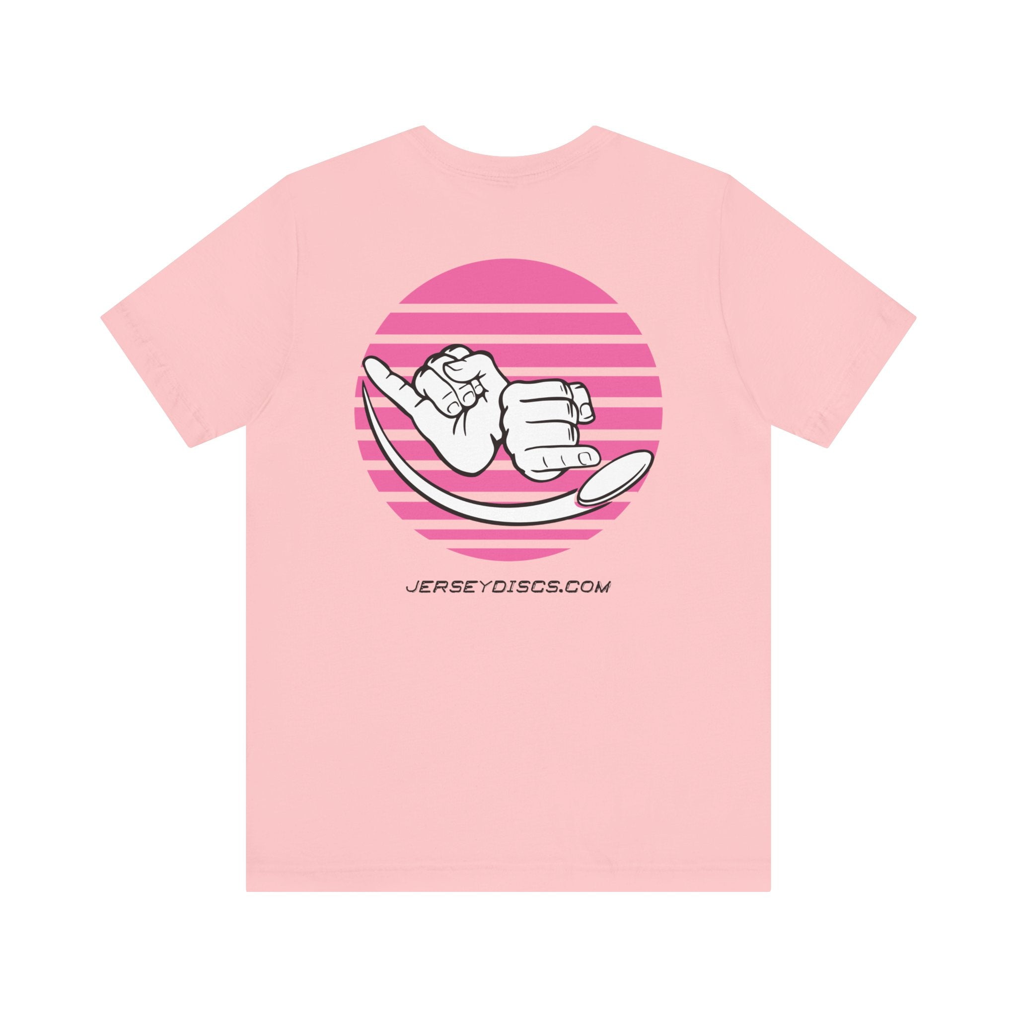 Jersey Discs Pink Sunset Logo Unisex Jersey Short Sleeve Tee