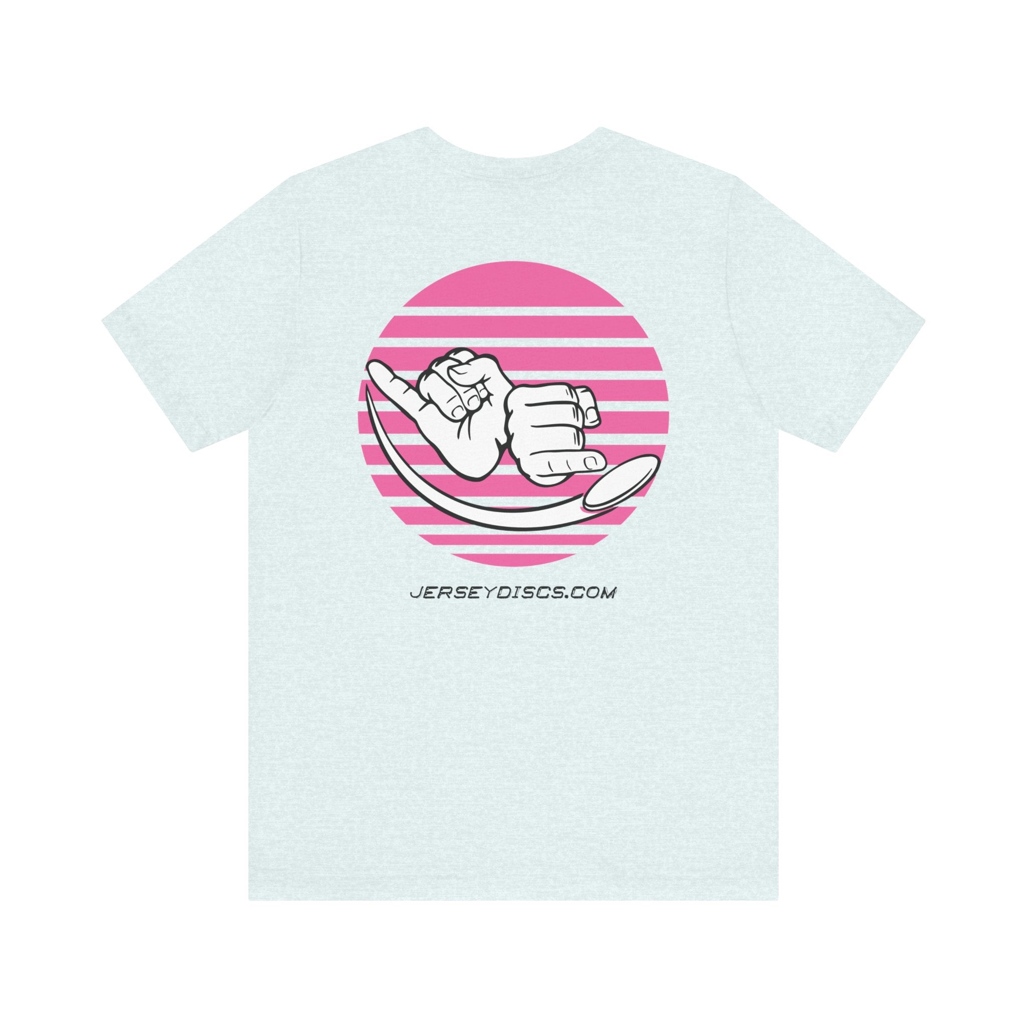 Jersey Discs Pink Sunset Logo Unisex Jersey Short Sleeve Tee