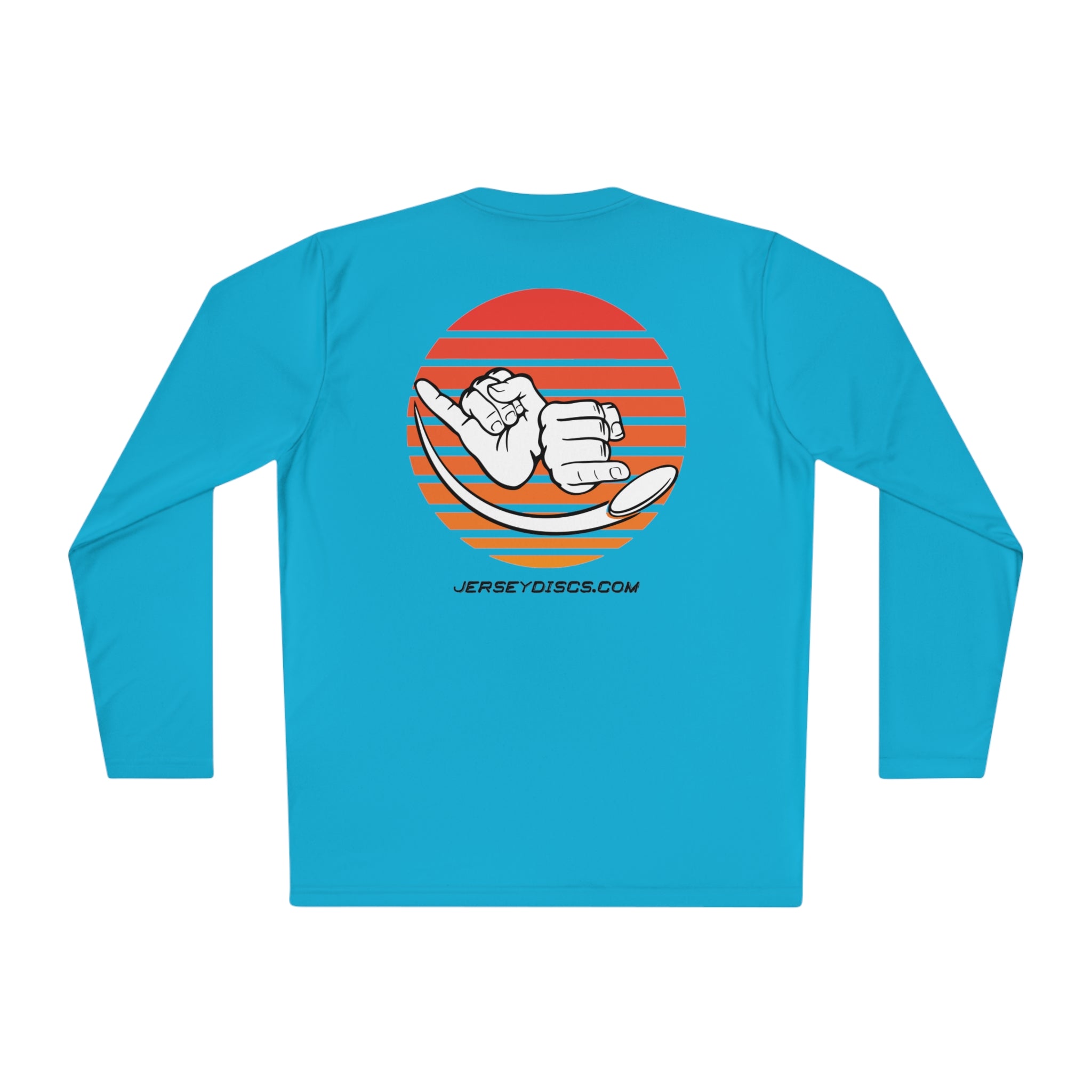 Jersey Discs Sunset Logo Unisex Lightweight Long Sleeve Tee