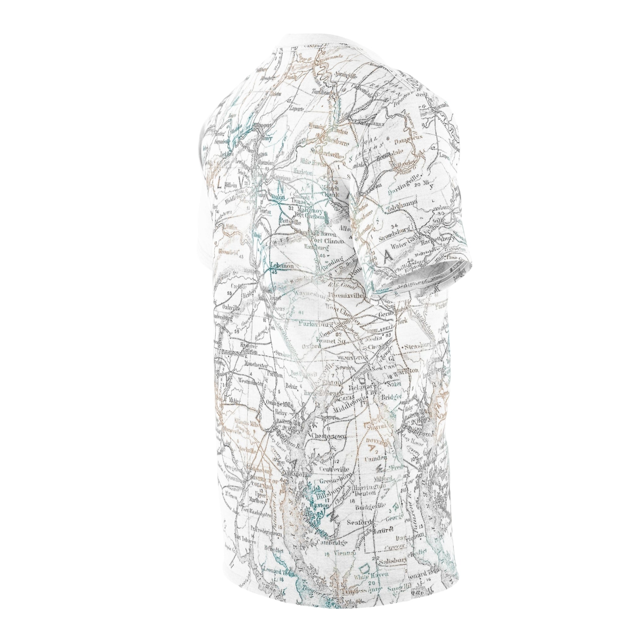 Jersey Discs Map Sublimation Unisex Cut & Sew Tee