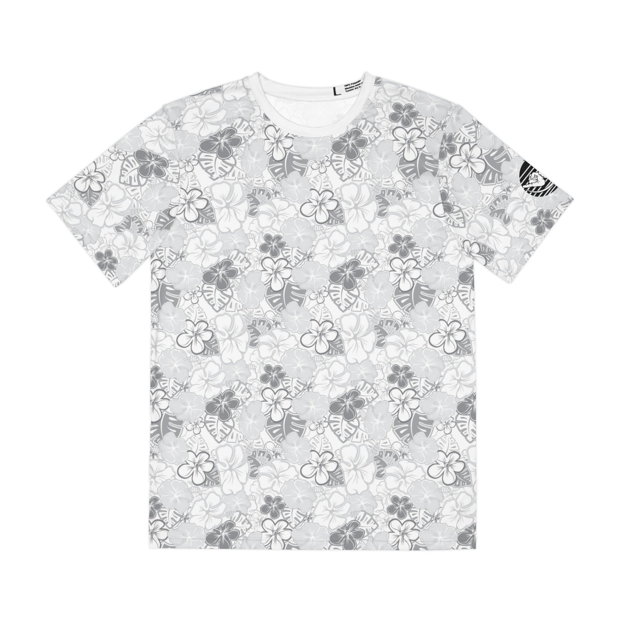 Jersey Discs White Hawaiian Sublimation Men's Polyester Tee (AOP)