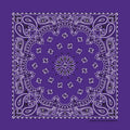 The Bandanna Co Traditional Paisley Bandanna - Purple - 100% Cotton Made in USA