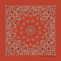 The Bandanna Co Traditional Paisley Bandanna - Terracotta - 100% Cotton Made in USA