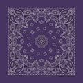 The Bandanna Co Traditional Paisley Bandanna - Plum - 100% Cotton Made in USA