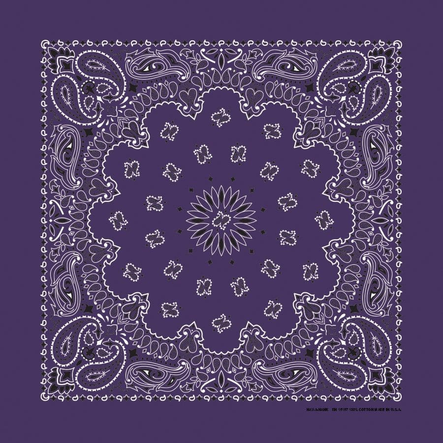 The Bandanna Co Traditional Paisley Bandanna - Plum - 100% Cotton Made in USA