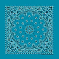 The Bandanna Co Traditional Paisley Bandanna - Turquoise - 100% Cotton Made in USA
