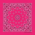The Bandanna Co Traditional Paisley Bandanna - Hot Pink - 100% Cotton Made in USA