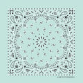 The Bandanna Co Traditional Paisley Bandanna - Mint - 100% Cotton Made in USA