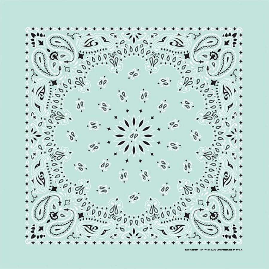 The Bandanna Co Traditional Paisley Bandanna - Mint - 100% Cotton Made in USA