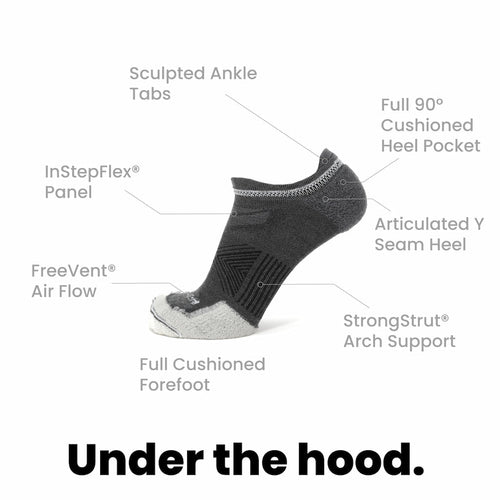 Basalt - Run No Show Runweight Merino Wool Sock