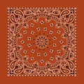 The Bandanna Co Traditional Paisley Bandanna - Burnt Orange - 100% Cotton Made in USA