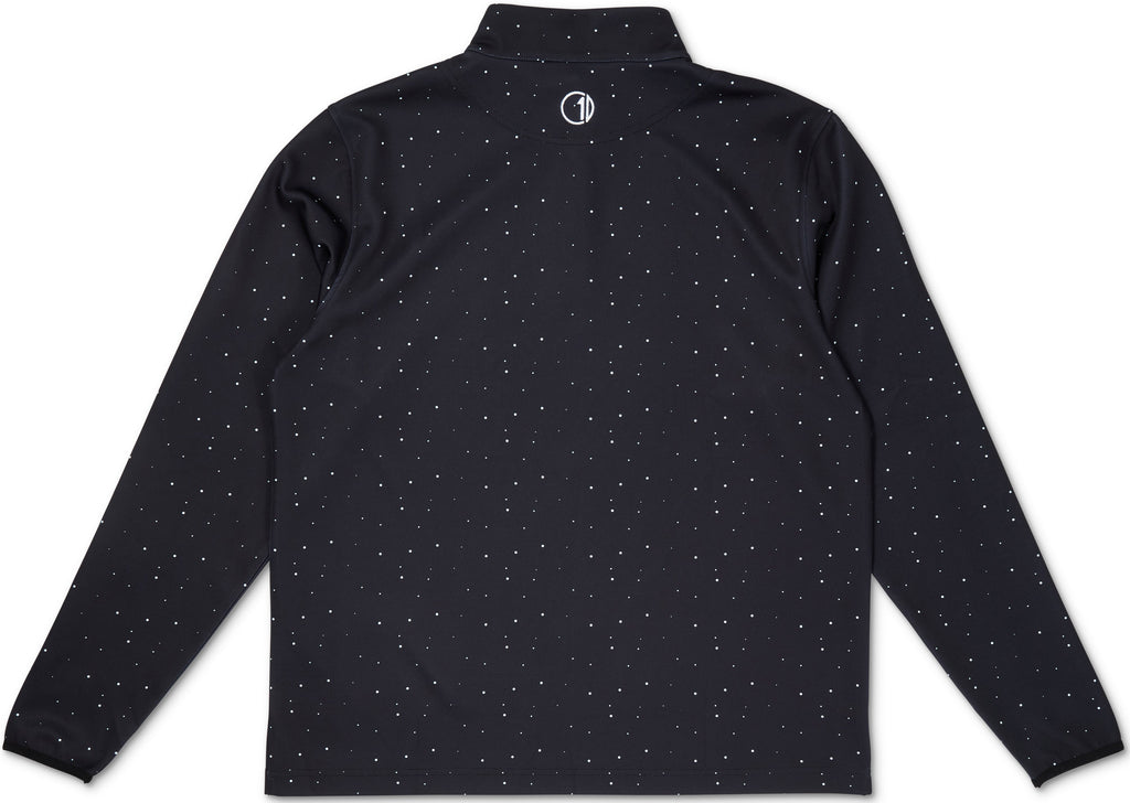 C1D | Q-Zip Pullover | Black Splatter
