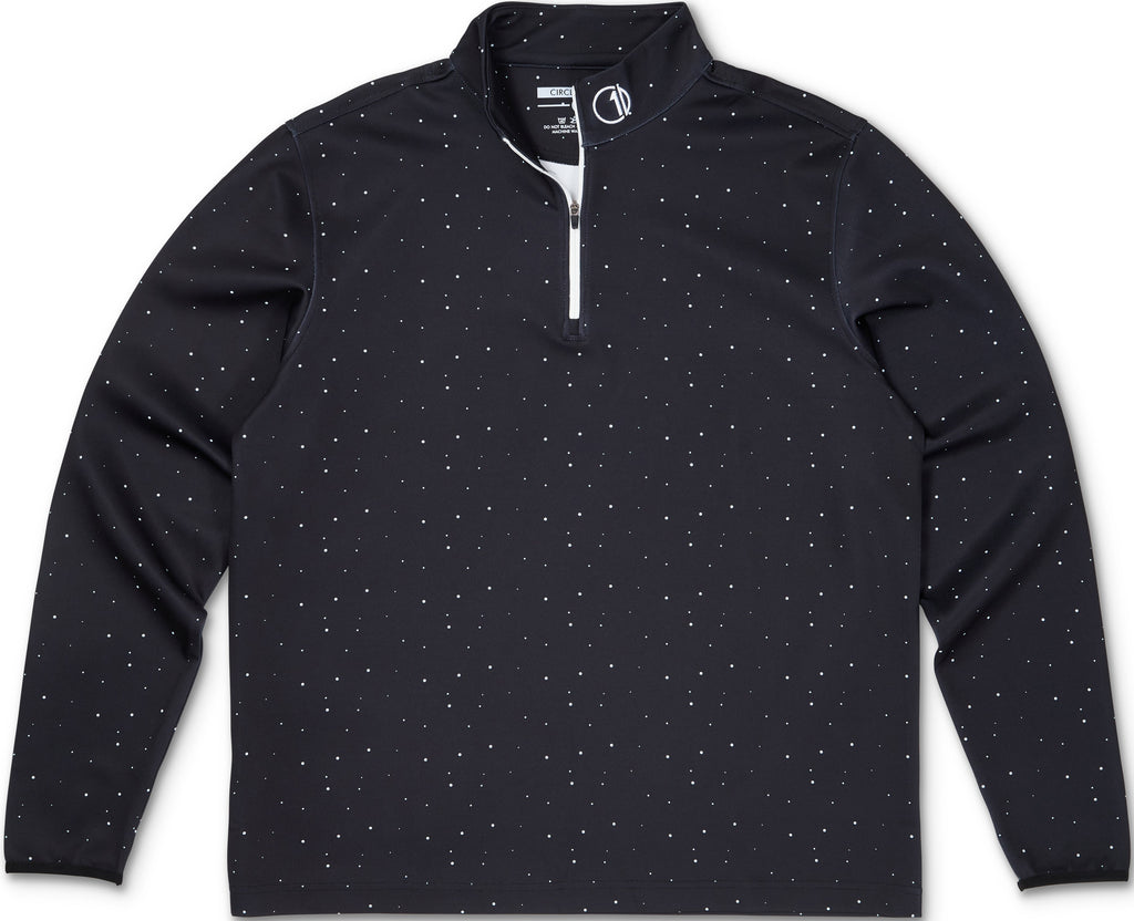 C1D | Q-Zip Pullover | Black Splatter
