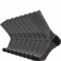 8 Pairs Graphite - Hike Crew Midweight Merino Wool Sock