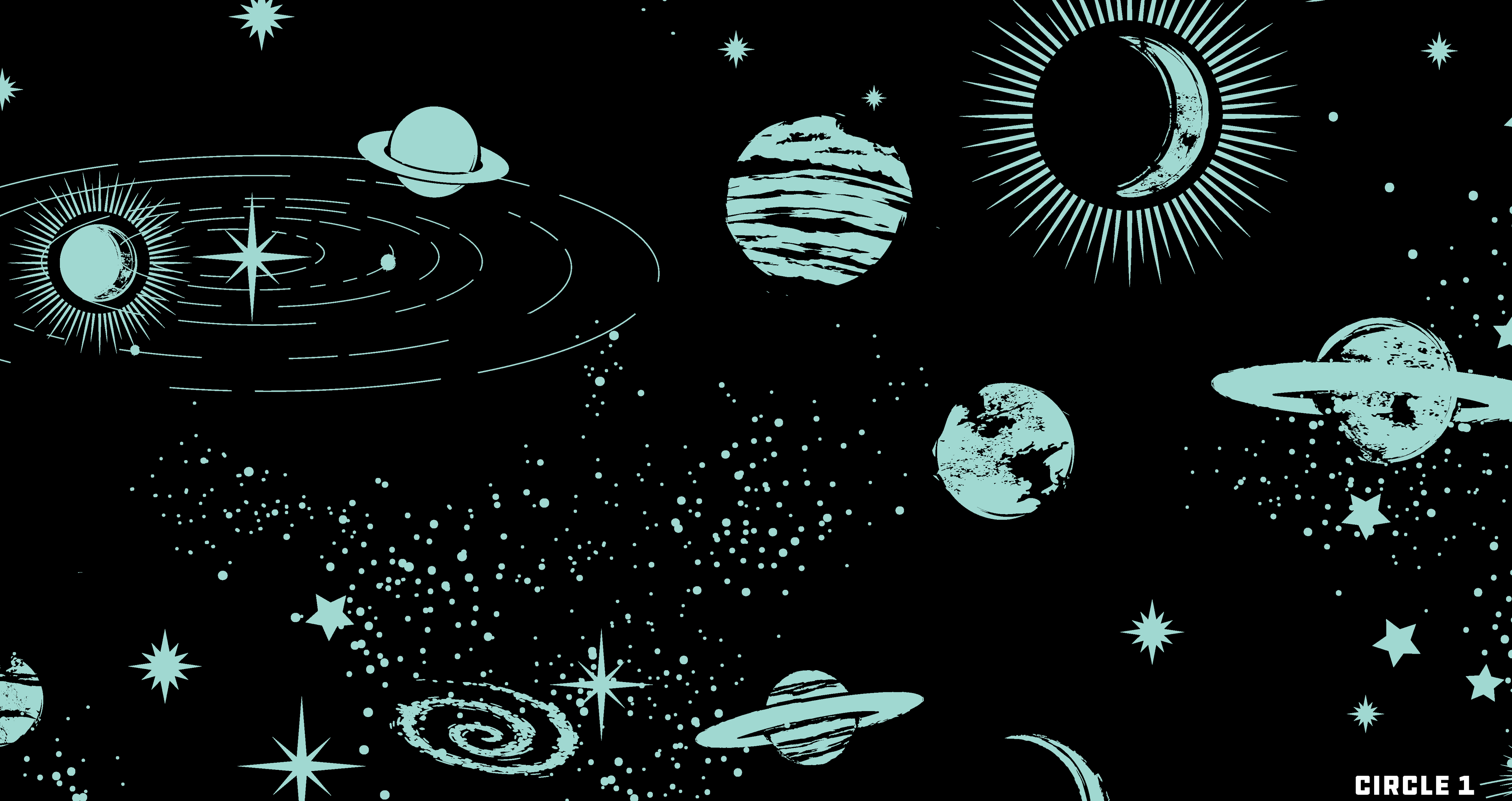 C1 | Waffle Towel | Black Space - Jersey Discs