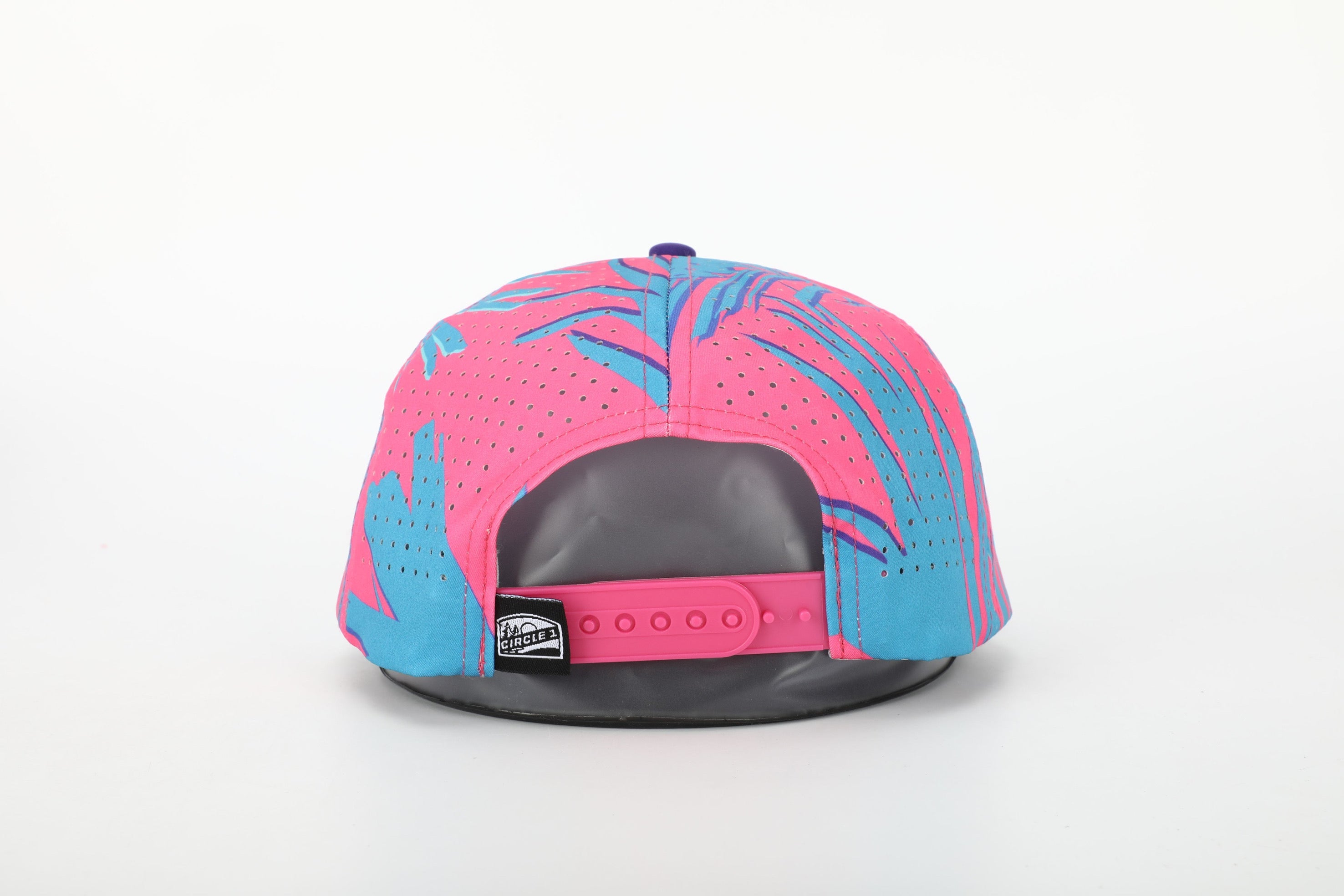 C1D Perforated Rope Snapback - Pink Floral - Jersey Discs