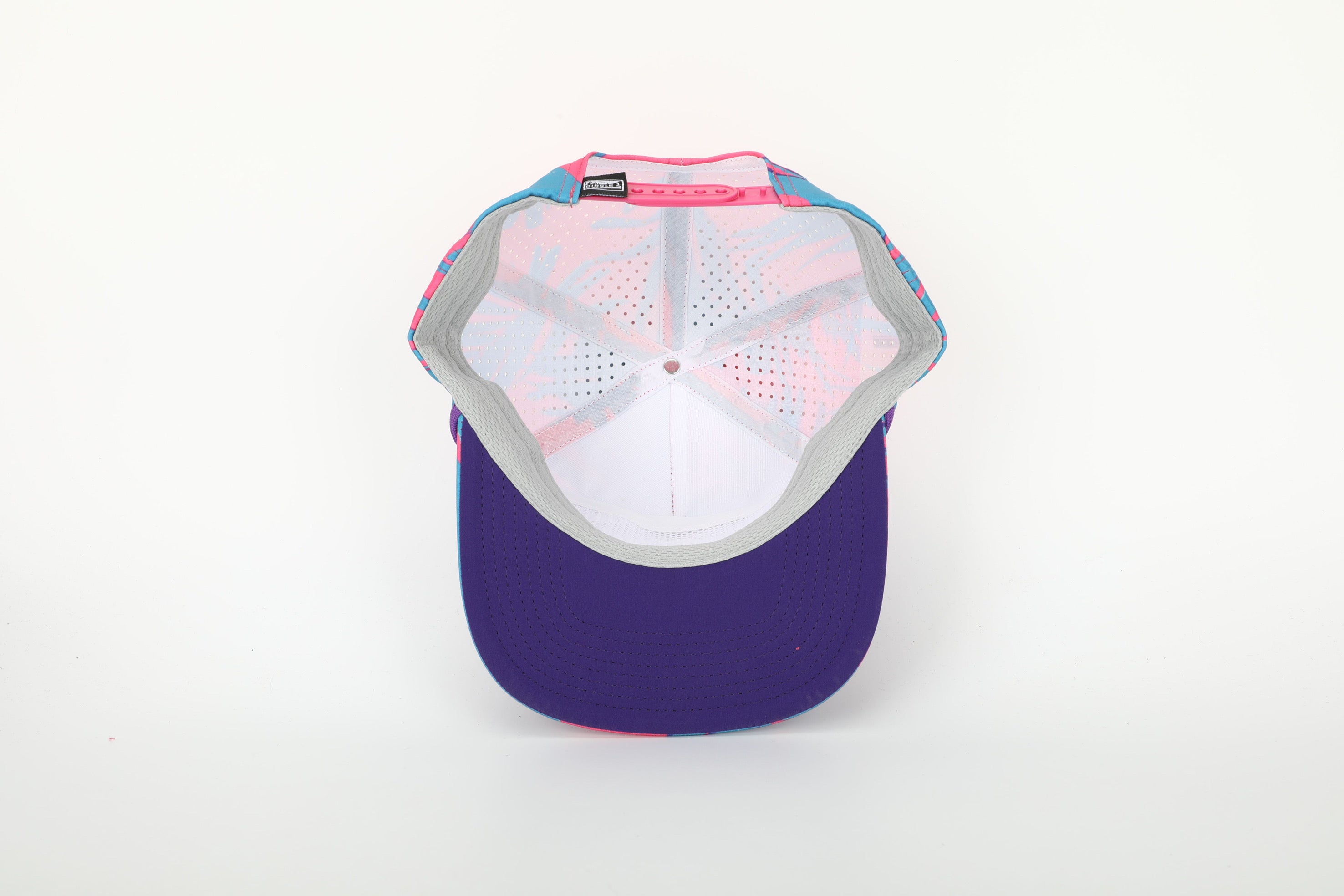 C1D Perforated Rope Snapback - Pink Floral - Jersey Discs