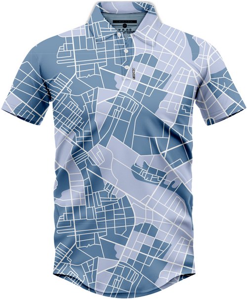 C1 Original Polo V3 - Blue Grid - Jersey Discs