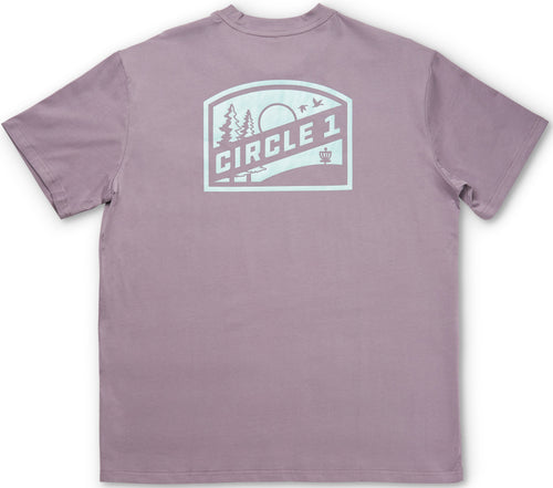 C1D | Badge Tee | Mauve - Jersey Discs