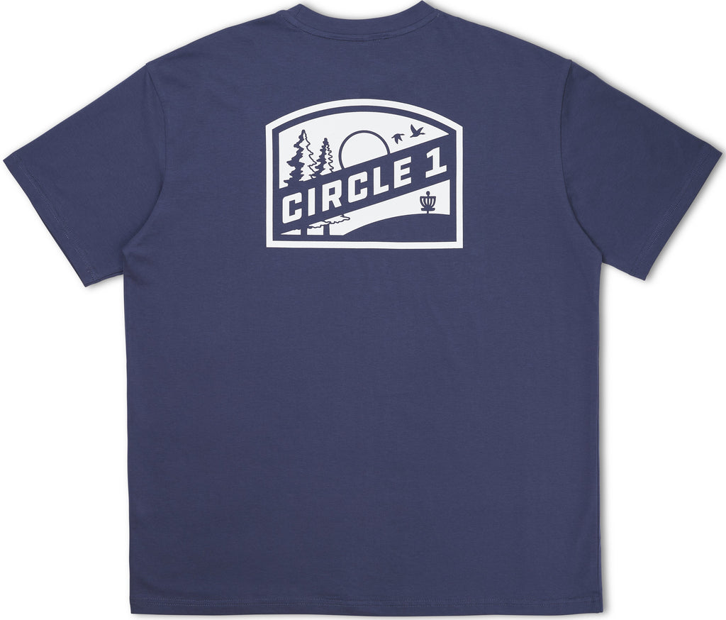 C1D | Badge Tee | Navy - Jersey Discs