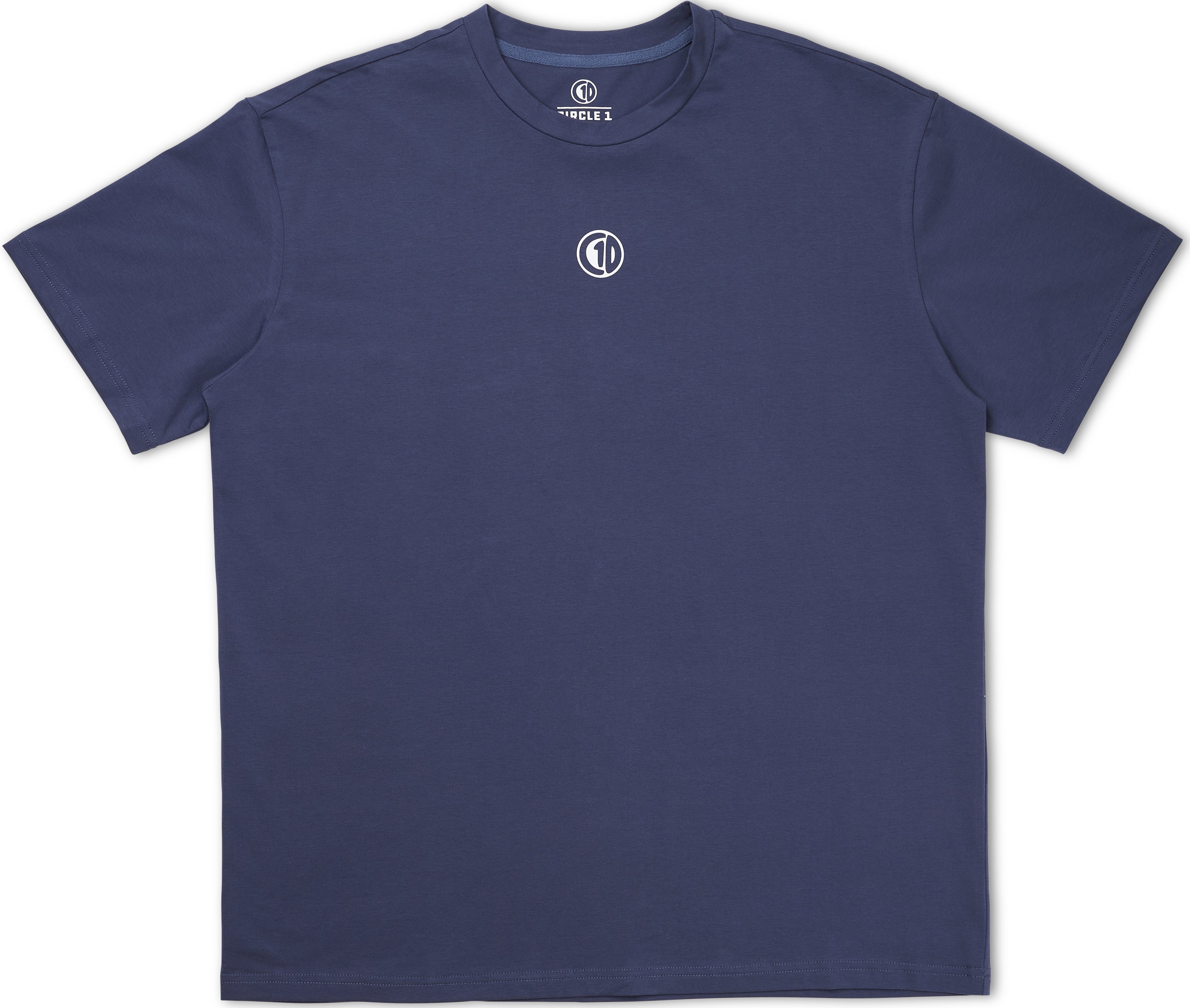 C1D | Badge Tee | Navy - Jersey Discs