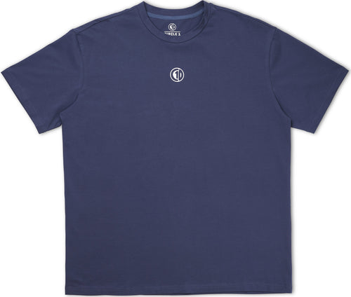 C1D | Badge Tee | Navy - Jersey Discs