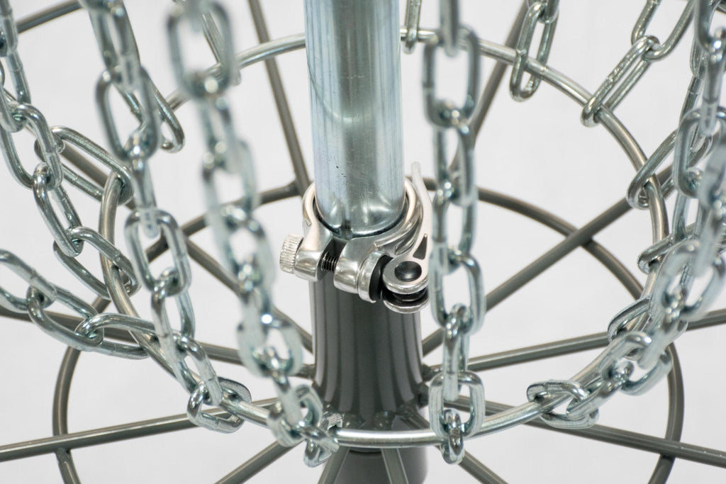 Mach Shift 3-in-1 Portable Adjustable Disc Golf Basket - Jersey Discs