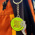 Disc Golf Pins | Skeleton Throws Keychain (GREEN) - Jersey Discs