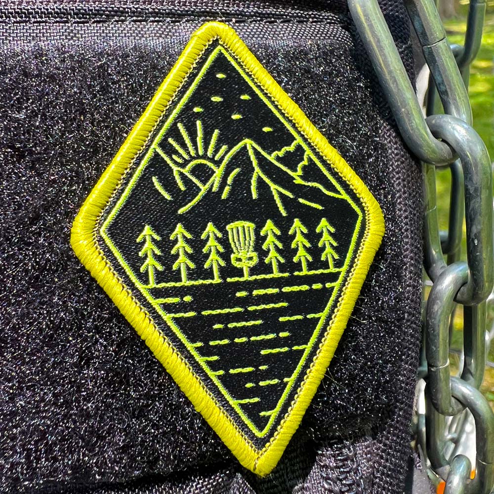Disc Golf Pins | Green and Black Diamond Disc Golf Patches™ - Jersey Discs