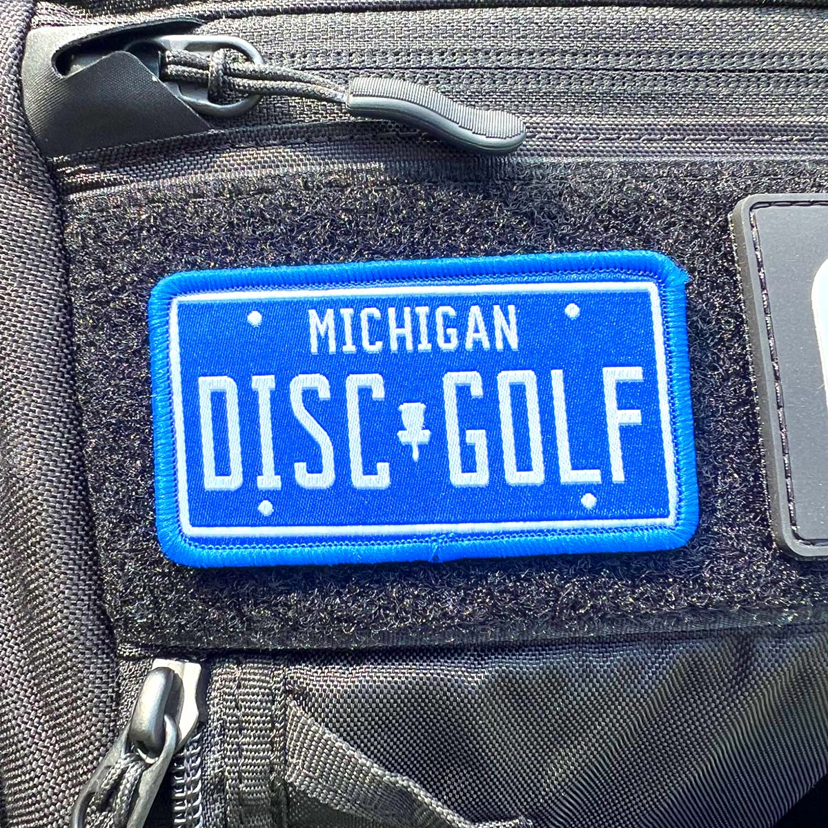 Disc Golf Pins | Michigan Vintage License Plate Disc Golf Patch - Jersey Discs