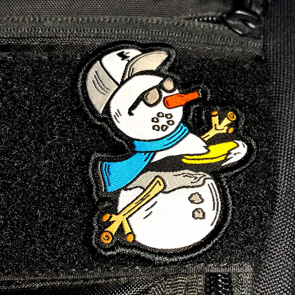 Disc Golf Pins | Snowman Winter Disc Golf Patch™ - Jersey Discs