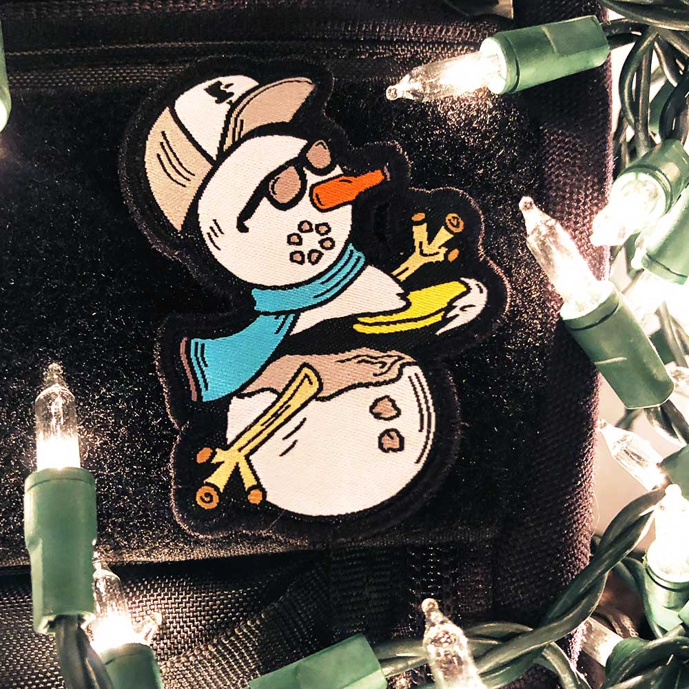 Disc Golf Pins | Snowman Winter Disc Golf Patch™ - Jersey Discs