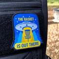 Disc Golf Pins | The Basket Is Out There Disc Golf Patch - Jersey Discs