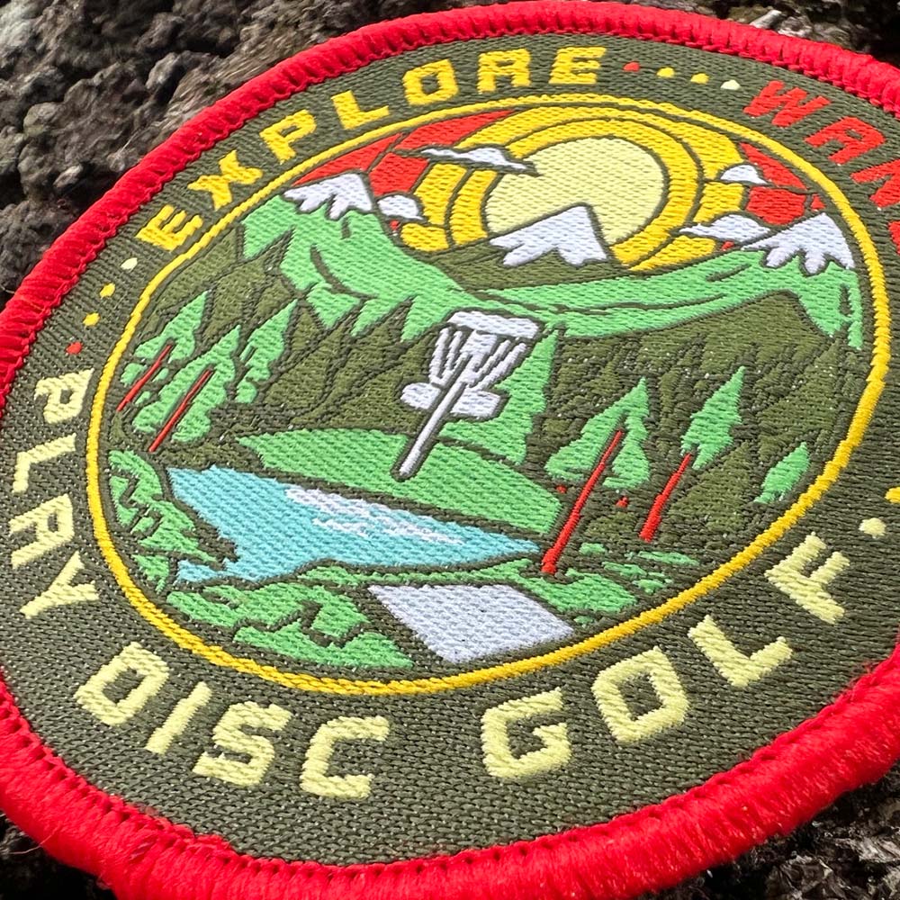 Disc Golf Pins | Wander Explore Play Disc Golf Patch - Jersey Discs