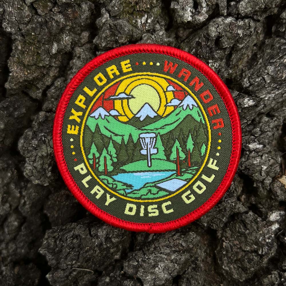 Disc Golf Pins | Wander Explore Play Disc Golf Patch - Jersey Discs