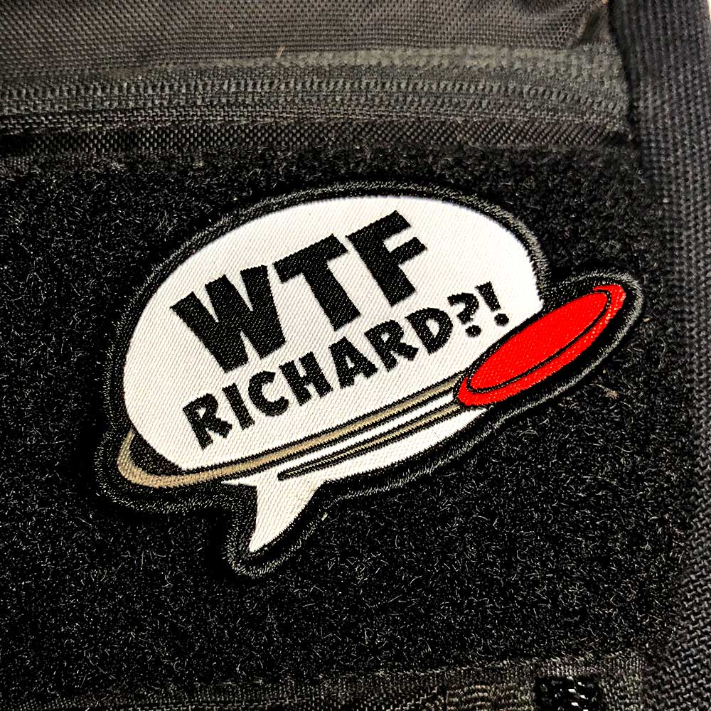 Disc Golf Pins | WTF Richard Disc Golf Patches™ - Jersey Discs