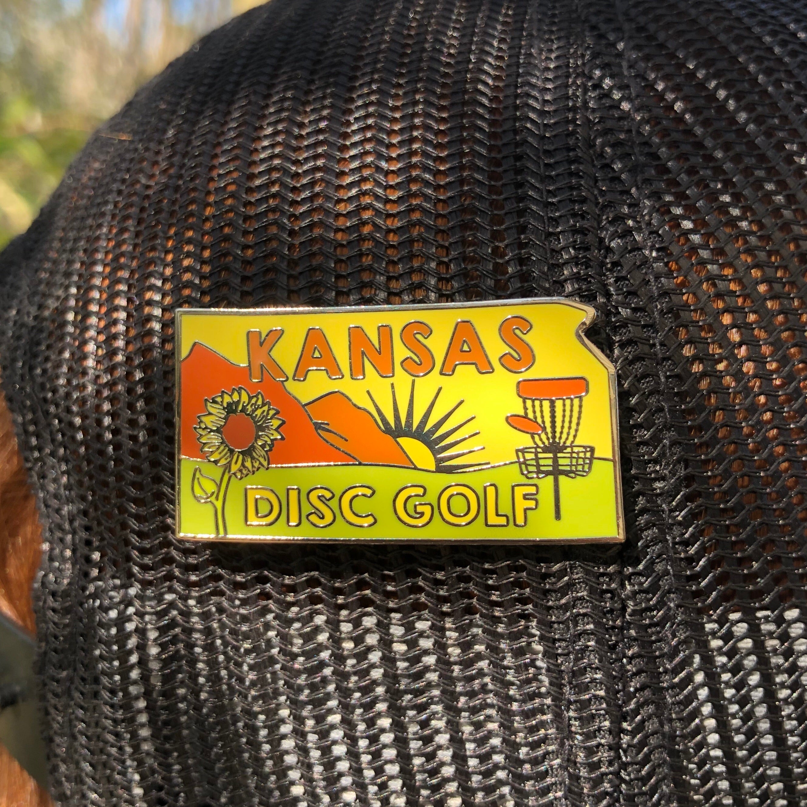 Disc Golf Pins | Kansas Disc Golf Pin - Jersey Discs